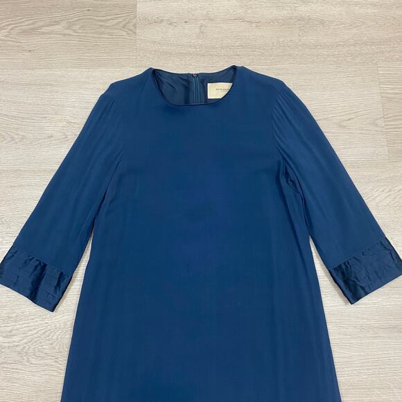 Burberry Silk Shift 3/4 Sleeve Tier Cuff Dress Women's 6 - Picture 2 of 10